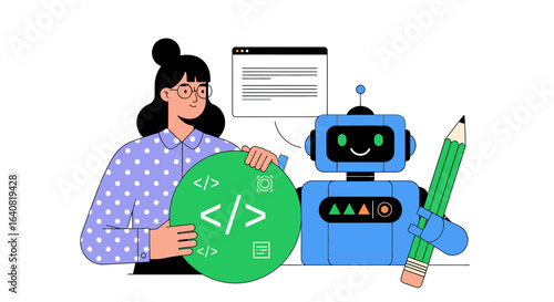 Woman And Robot Collaborative Development Of Software Applications And Digital Solutions