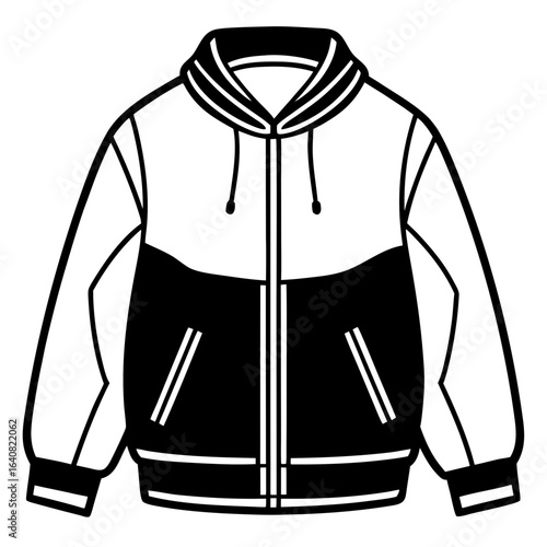 Gothic Trench Coat Flat Illustration