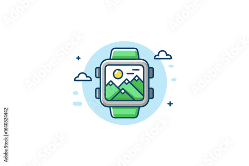 solar powered smartwatch for hiking with interactive trail map