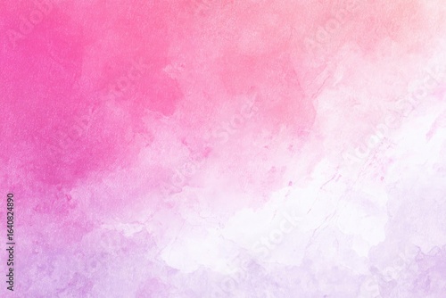 Soft watercolor wash of pink, purple, and white