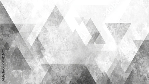 Abstract grayscale design featuring overlapping triangles
