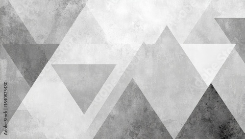 Abstract grayscale pattern of overlapping triangles