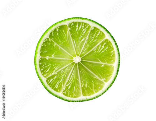 Lime slice isolated on transparent background