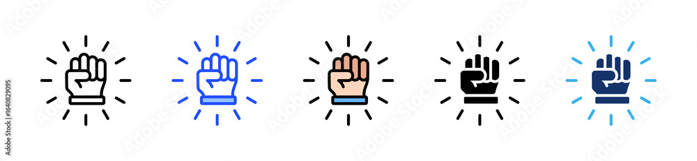 Obraz premium Ambition Icon Collection With Multiple Styles