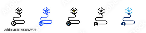 Success Path Icon Collection With Multiple Styles