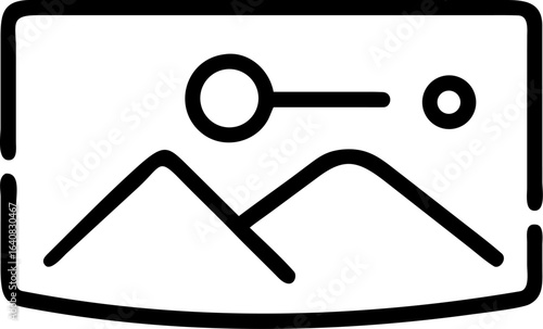 Modern media gallery icon for digital platforms
