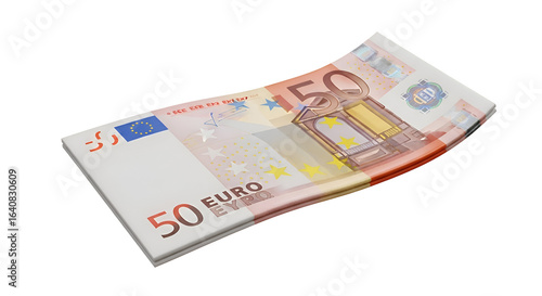 50 Euro Banknote on Transparent Background