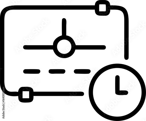 Digital timeline graphic representing video editing process and workflow