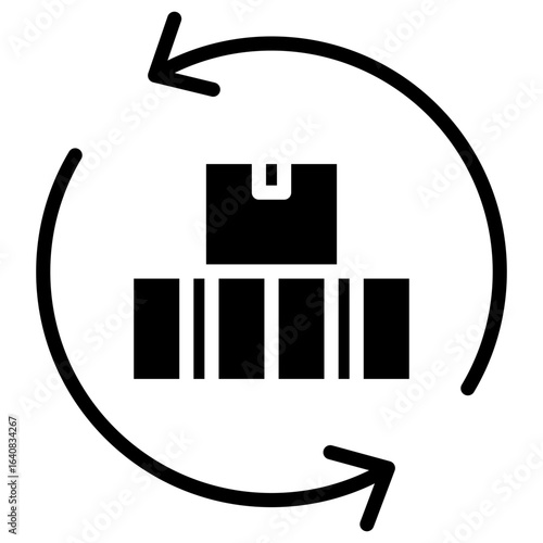 Stock Replenishment glyph icon