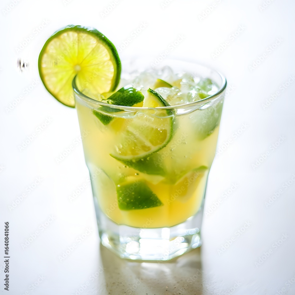 Refreshing caipirinha cocktail recipe with lime and ice for summer drinks and parties Refreshing caipirinha cocktail recipe with lime and ice for summer drinks and parties