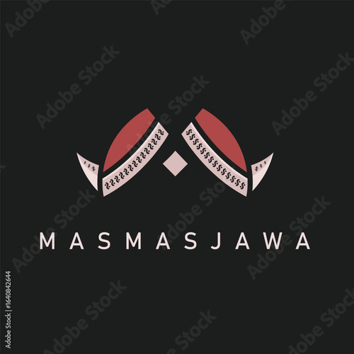 m letter blangkon vector for icon and logo element design template design