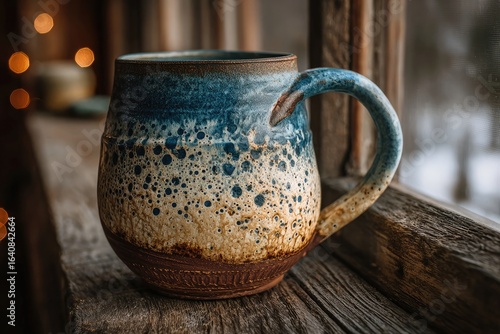 Wallpaper Mural Ceramic mug, rustic style, by window Torontodigital.ca