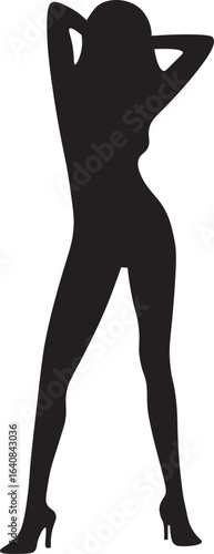 Young woman of stand posing
