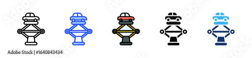 Hydraulics System Icon Collection With Multiple Styles