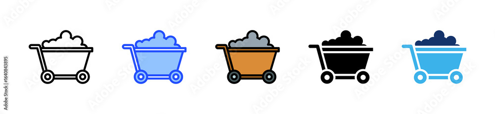 Raw Materials Icon Collection With Multiple Styles Raw Materials Icon Collection With Multiple Styles