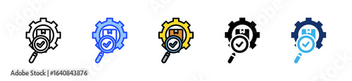 Quality Control Icon Collection With Multiple Styles