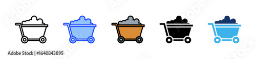 Raw Materials Icon Collection With Multiple Styles