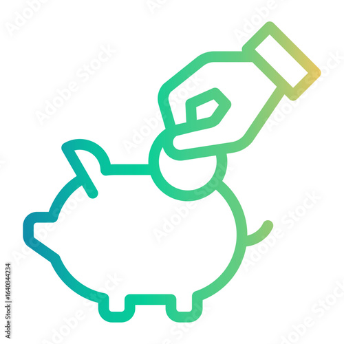 piggybank Line Gradient Icon