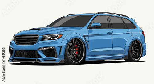Sporty custom suv illustration