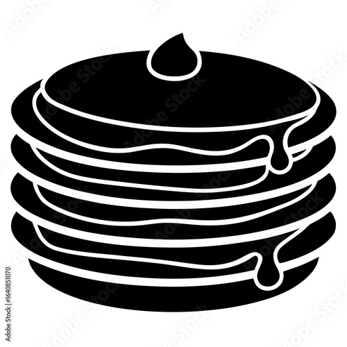 Pancake Stack Icon  Fresh Bread, Pastry, and Cake Illustration Pack