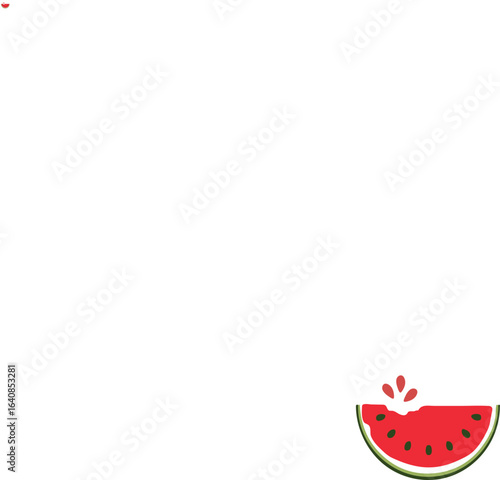 Whimsical Watermelon Delight Playful and Refreshing Design with Charming Seeds and a Vibrant Color Palette Creates a Summery Mood