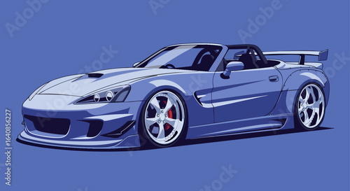 Light blue sports car illustration