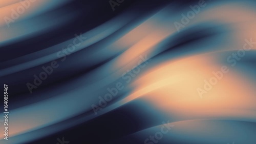 Abstract 4k loopable motion graphics. Colorful waves are moving slowly. Seamless loop.