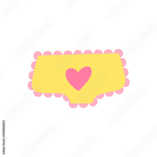 Cute kids Underwear Clothing Design. Cartoon Vector Illustration