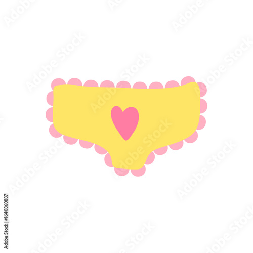 Cute kids Underwear Clothing Design. Cartoon Vector Illustration