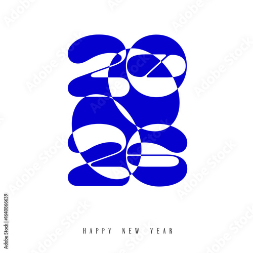 2026 typography design in blue gradient vertical layout