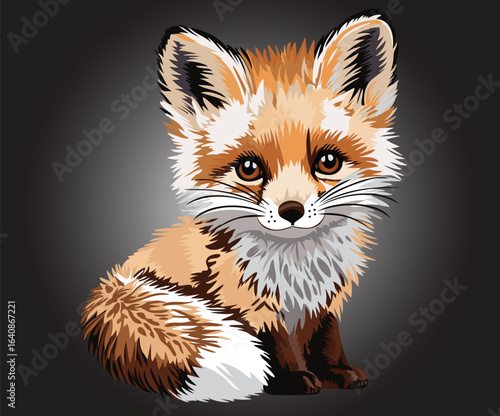 A cute fox illustration concept design