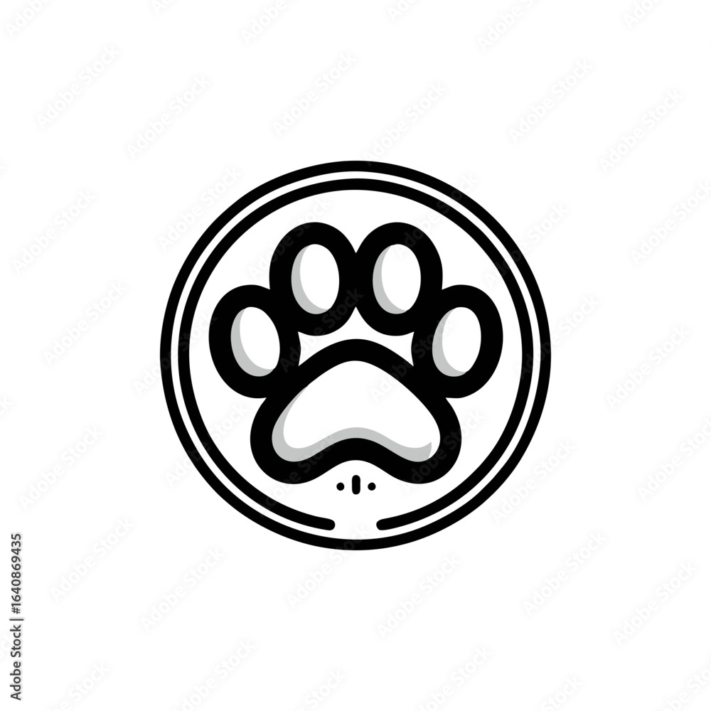 Obraz premium Dog paw for pet services