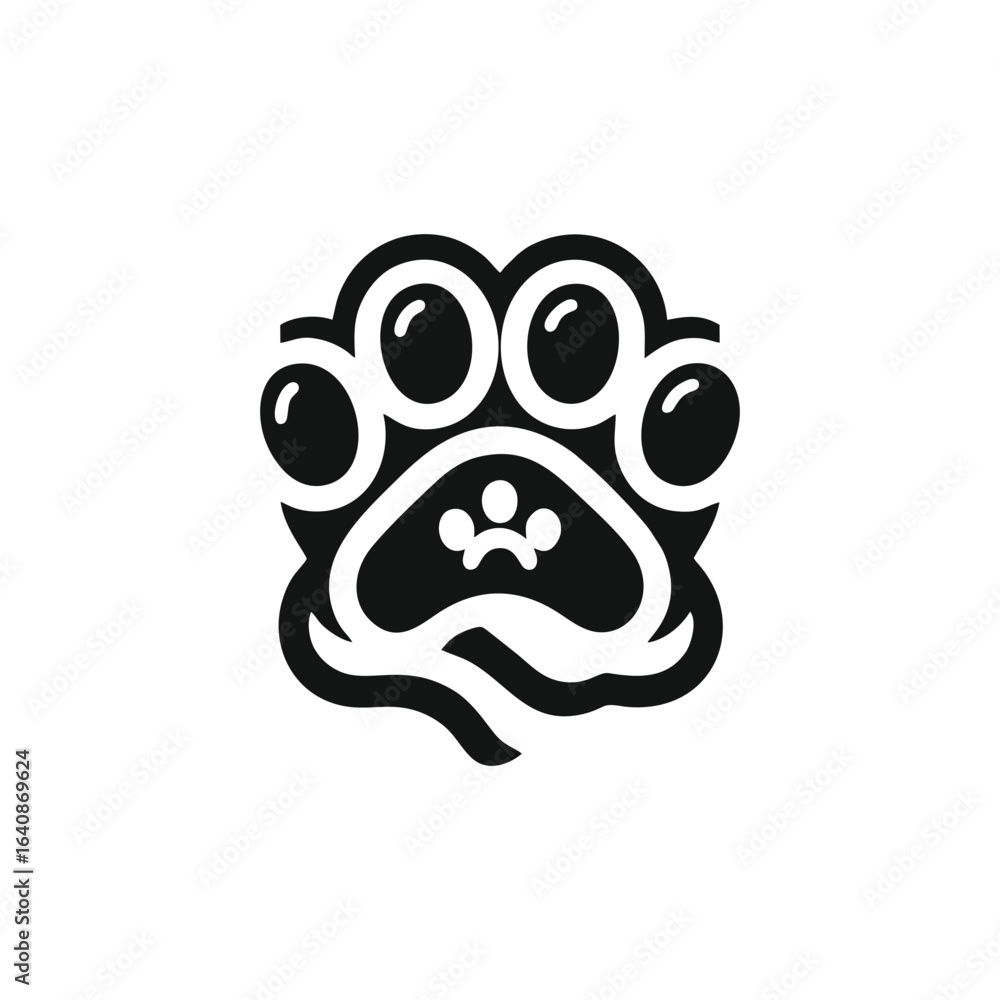 Obraz premium Dog paw for pet services