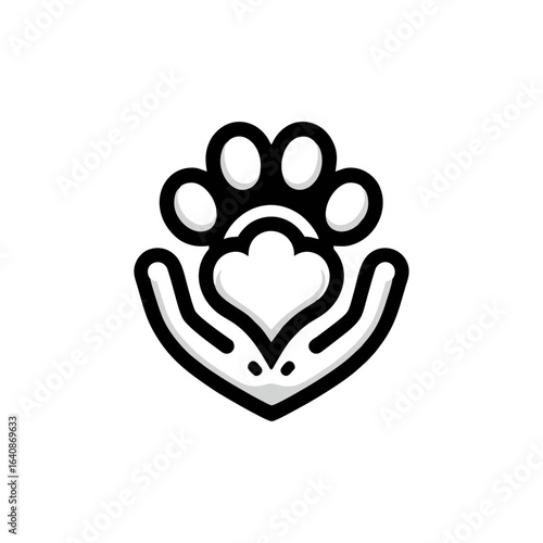 Dog paw for pet services