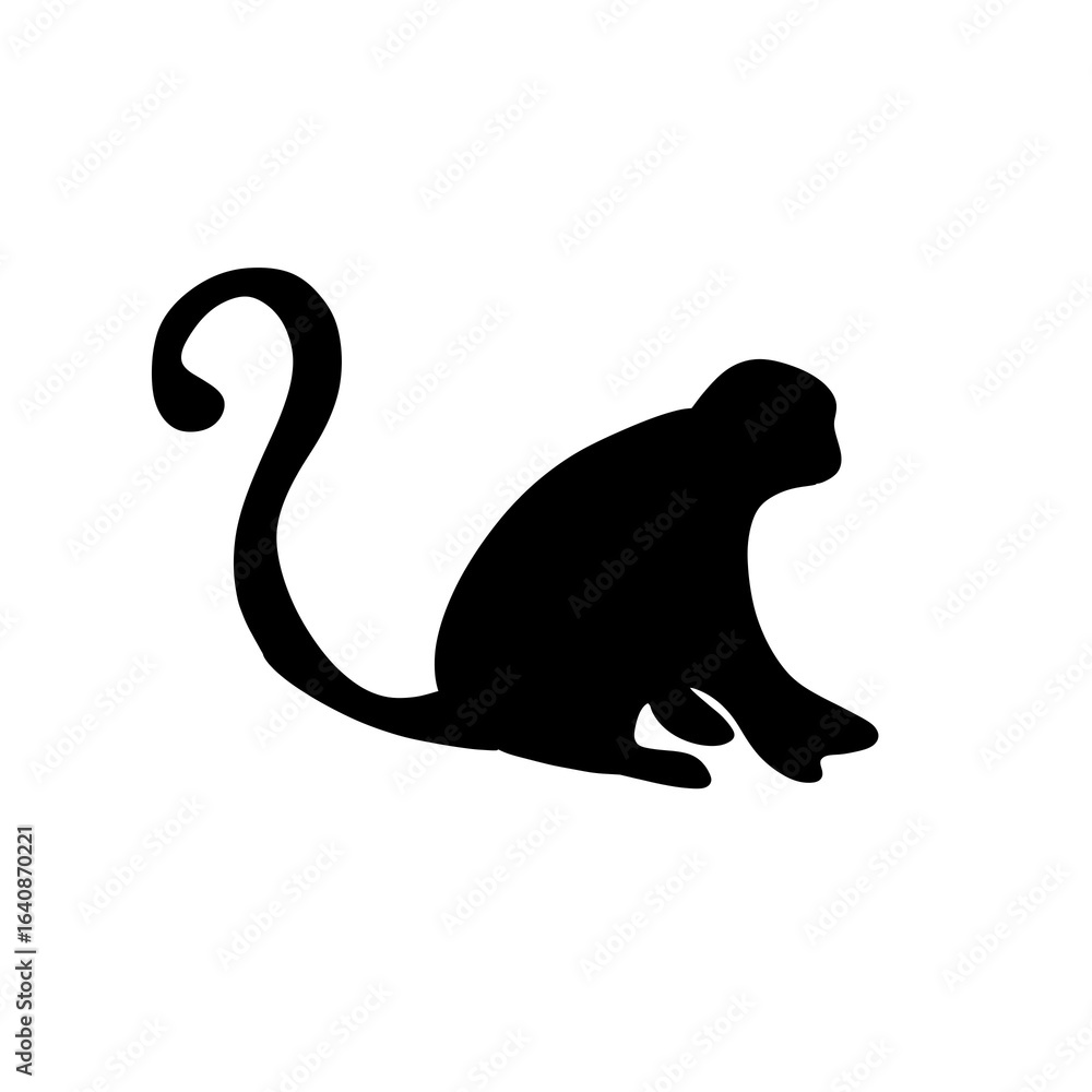 Fototapeta premium Monkey silhouette