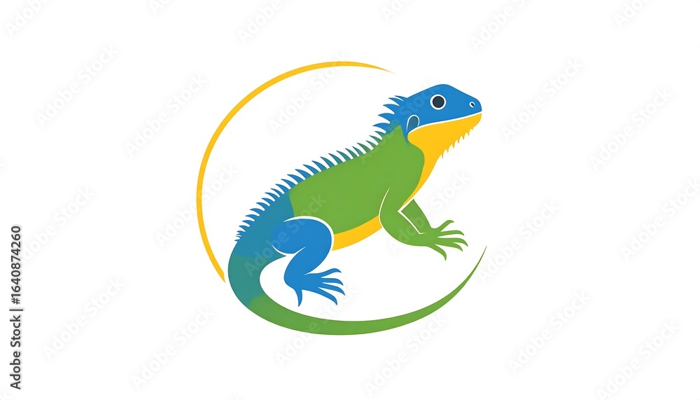 Fototapeta premium Iguana logo design