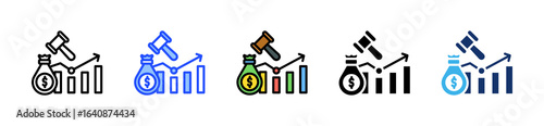 Financial Regulation Icon Collection With Multiple Styles