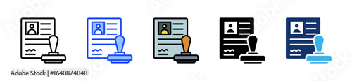 Employment Contract Icon Collection With Multiple Styles
