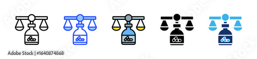 Pharmaceutical Law Icon Collection With Multiple Styles