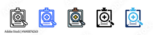 Medical Review Icon Collection With Multiple Styles