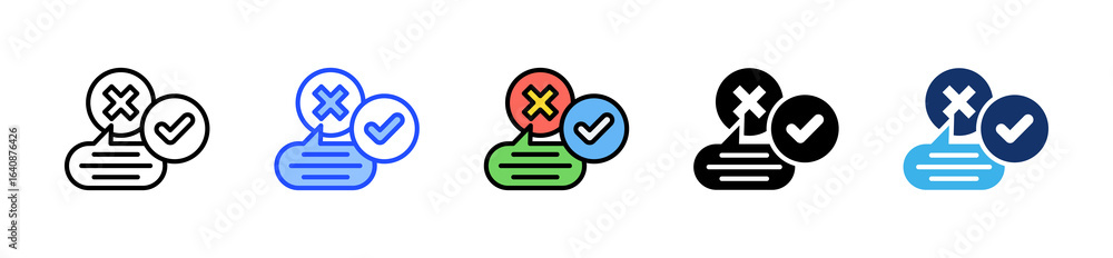 Obraz premium Review Moderation Icon Collection With Multiple Styles