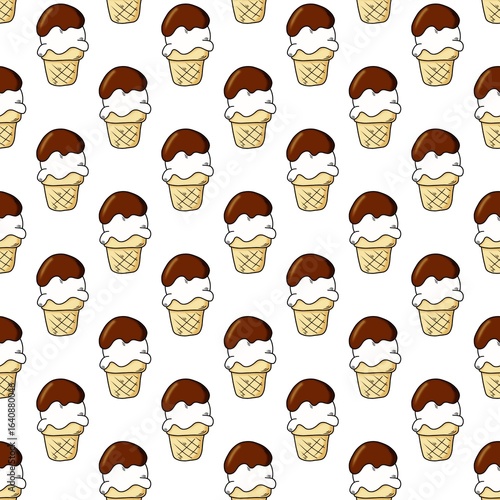 Ice cream seamless pattern