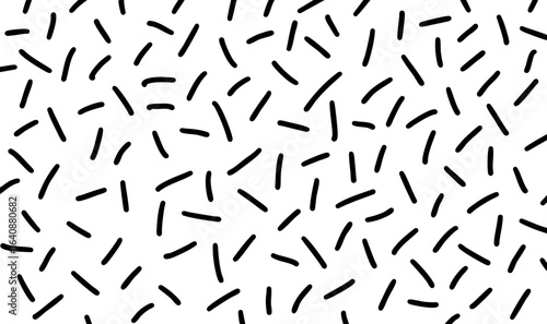 black chaotic dash doodle pattern background 