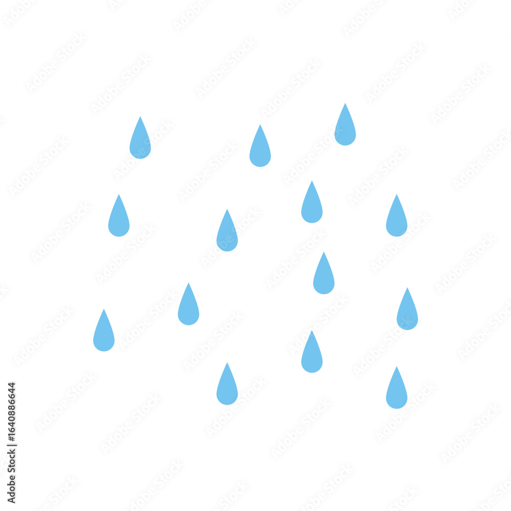 Water drops icons. Blue water drops. Vector illustration Water drops icons. Blue water drops. Vector illustration