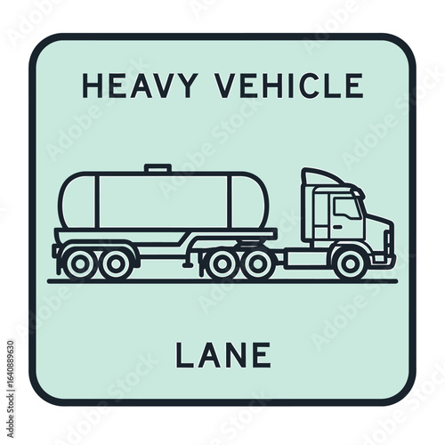 Heavy Vehicle Lane Sign Icon