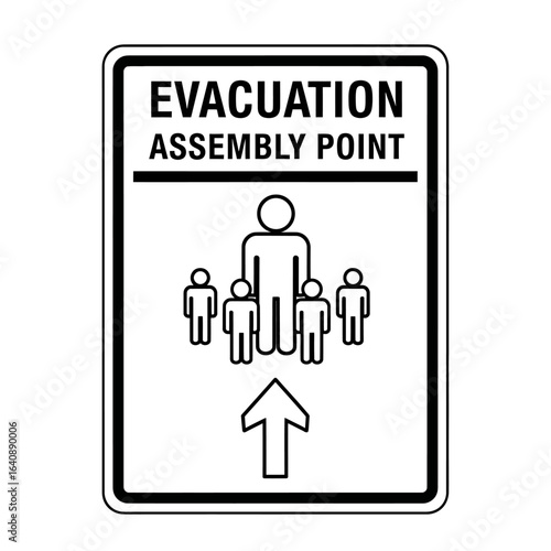 Wallpaper Mural Evacuation Route Warning Sign Vector Torontodigital.ca