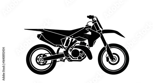 Black Silhouette of a Motocross Dirt Bike.