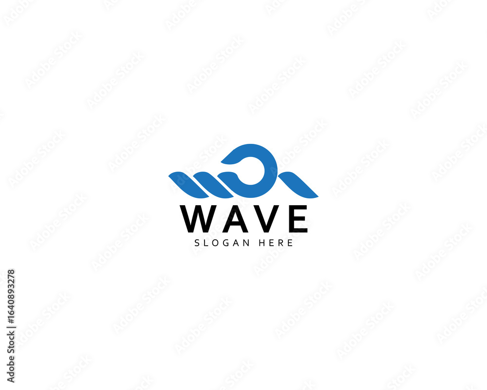Fototapeta premium Wave Logo Abstract Letter C Design Logo