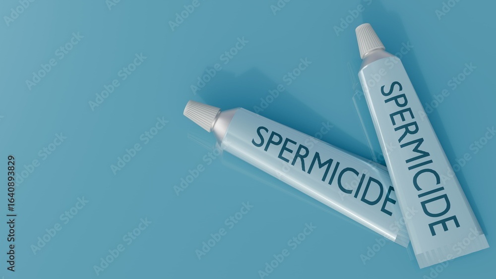 Obraz premium A 3d rendering of a tube of ointment or cream with the word