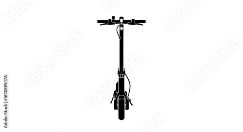 Front View Silhouette of an Electric Scooter.
